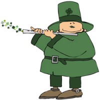 Leprechaun Playing A Flute