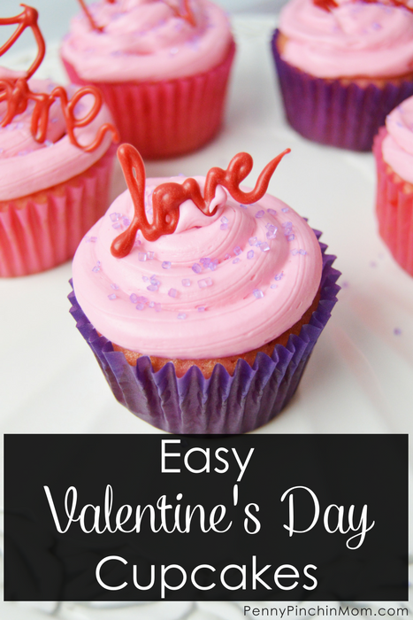Easy Valentine's Day Cupcakes for Classroom Parties