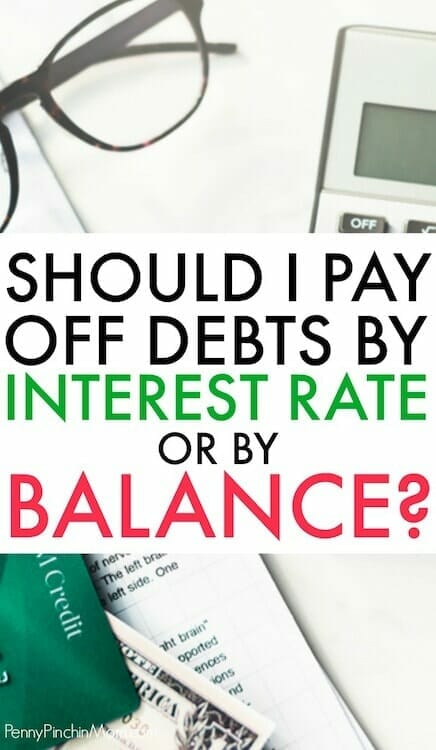 pay off debts by balance first