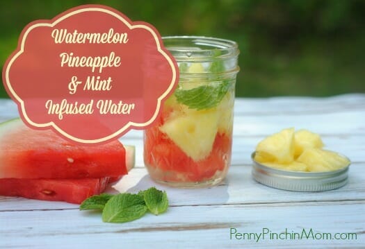 Watermelon, Pineapple & Mint Infused Water
