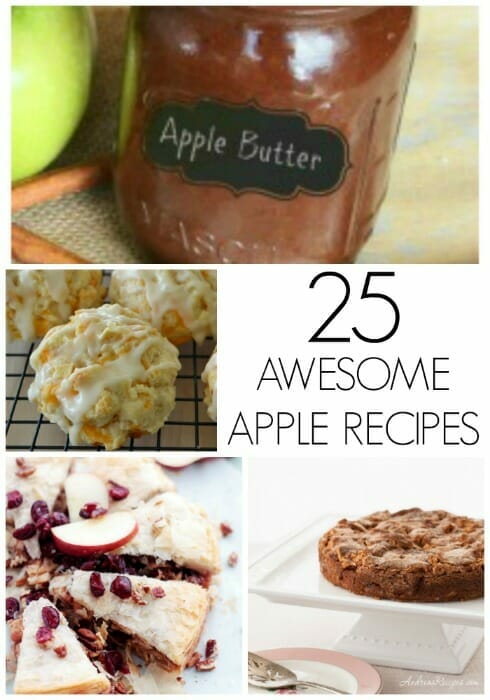 25 of the best Apple Recipes -- muffins, butter, jam, cakes and more! Awesome fall desserts!