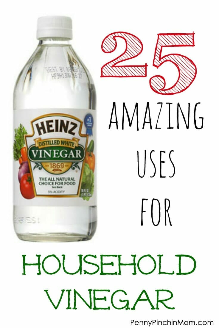 We've got a list of 25 GREAT ways to use vinegar! From cleaning to pest control -- this list covers it!
