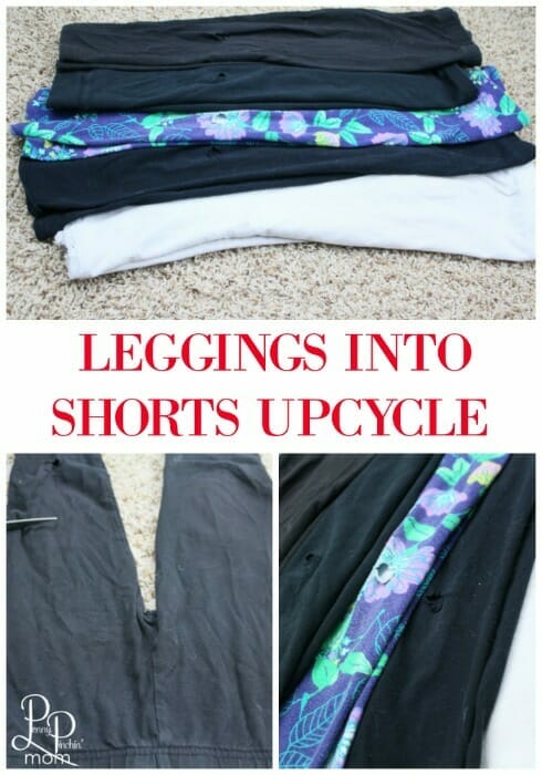 don't throw away leggings - upcycle them into shorts!