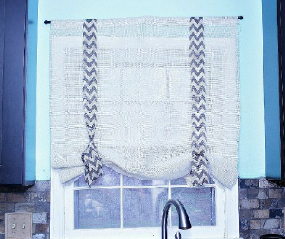 No-Sew Burlap Curtains