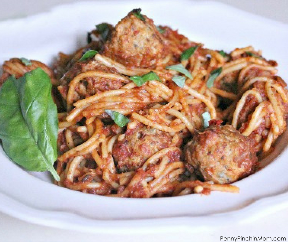 Easy Slow Cooker Spaghetti and Meatballs Recipe