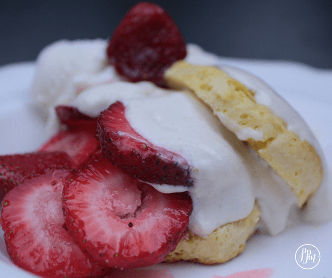 Strawberry Shortcake made with biscuits