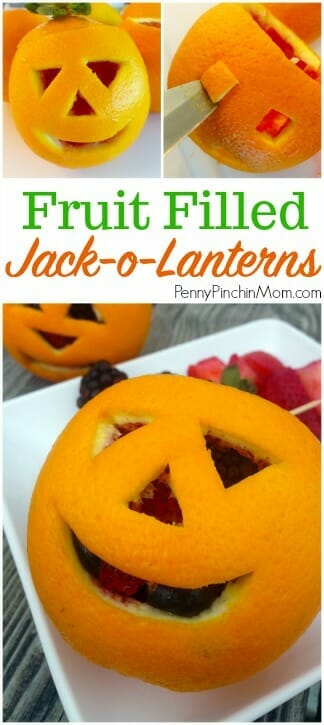 fruit filled jack-o-lanterns
