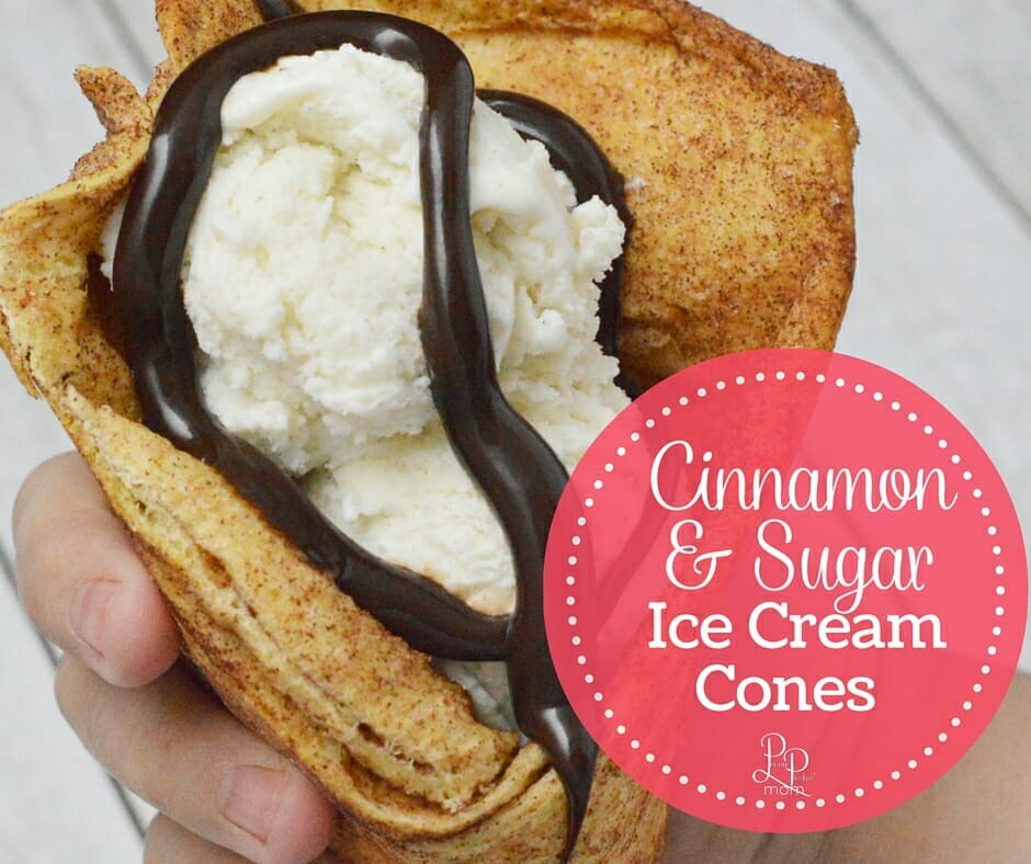 This cinnamon and sugar ice cream cone is the perfect summer treat! Totally making these!!