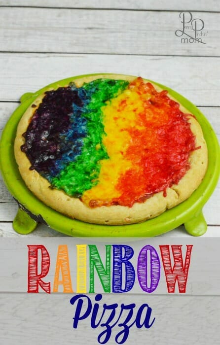 Rainbow Pizza - Perfect Kid Lunch Idea!!