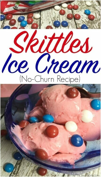 homemade skittles ice cream