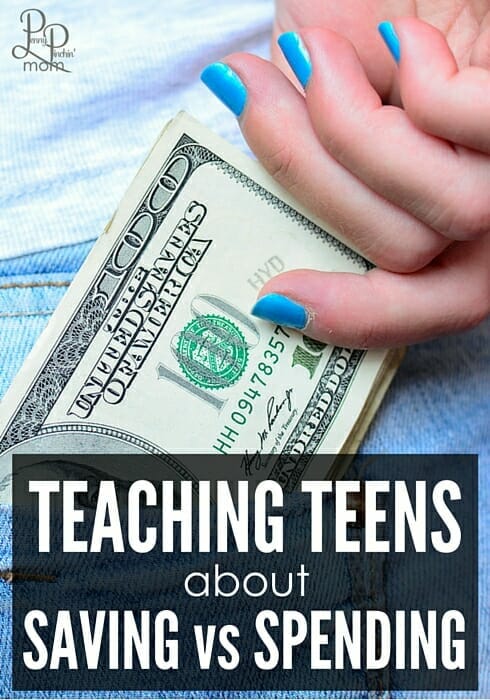 Teaching teens about Saving vs. Spending - practical real life money and budget tips for teens!
