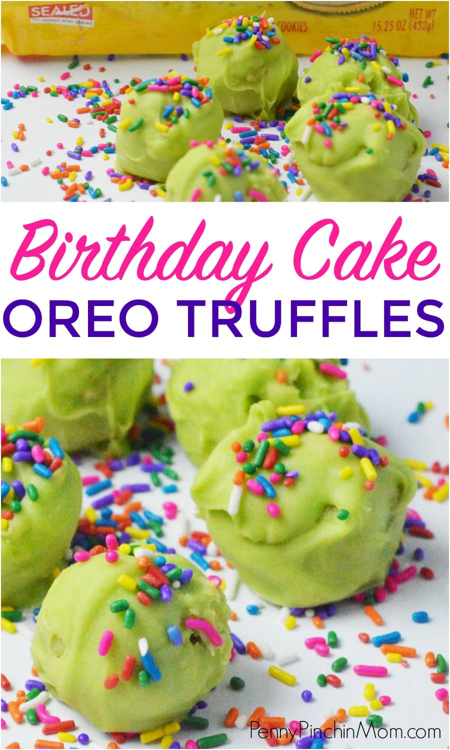 no bake birthday cake truffles