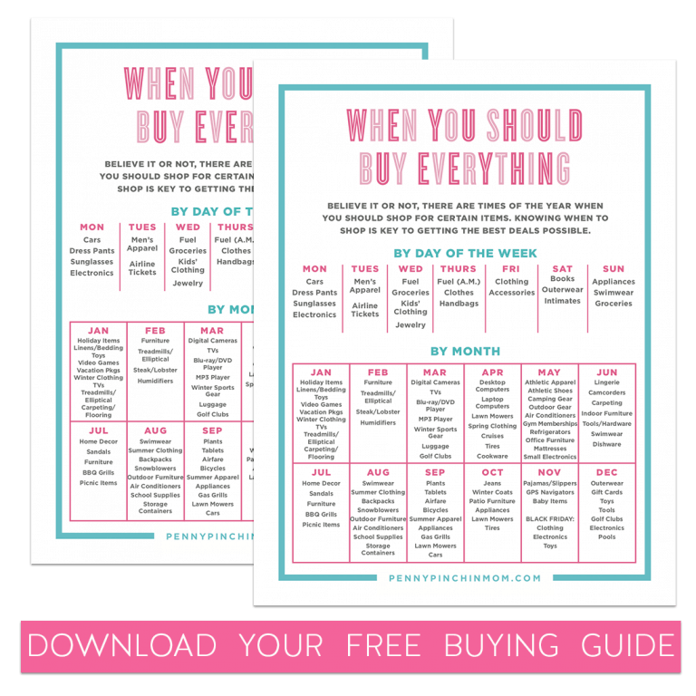 Best Time Of The Year To Buy Everything Penny Pinchin' Mom