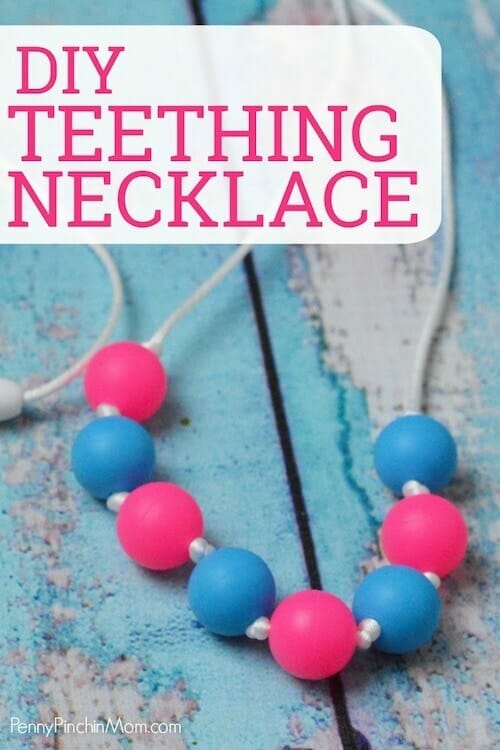 how to make a DIY teething necklace