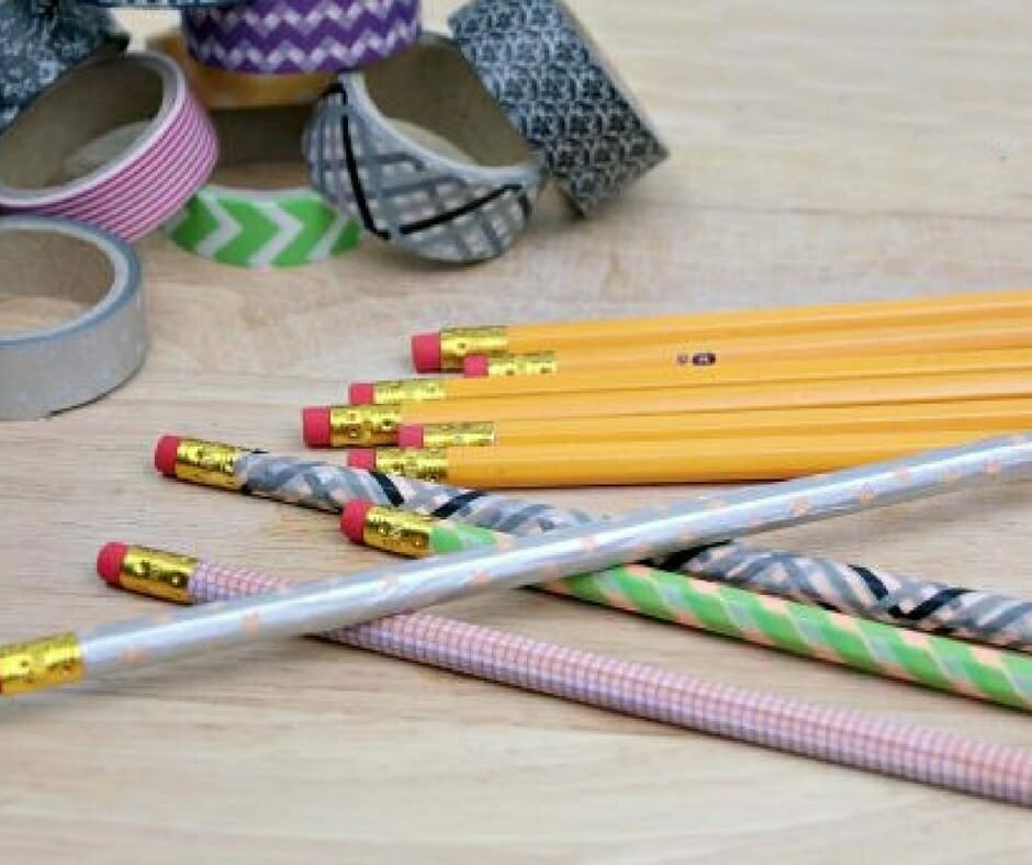 DIY Washi Tape Pencils