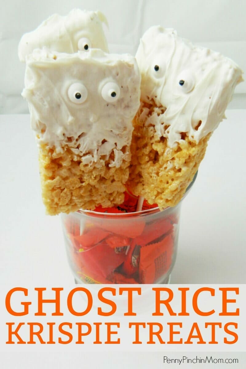Rice Krispie Halloween Ghost Treats on a Stick - Fun Idea!