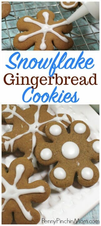 snowflake gingerbread cookies