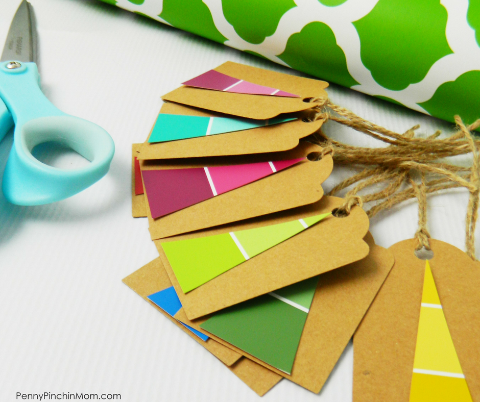 paint chip gift tags