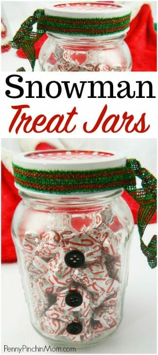 Snowman treat jars