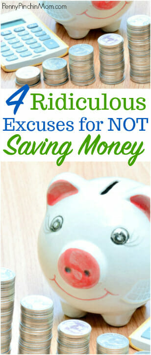 not saving money excuses