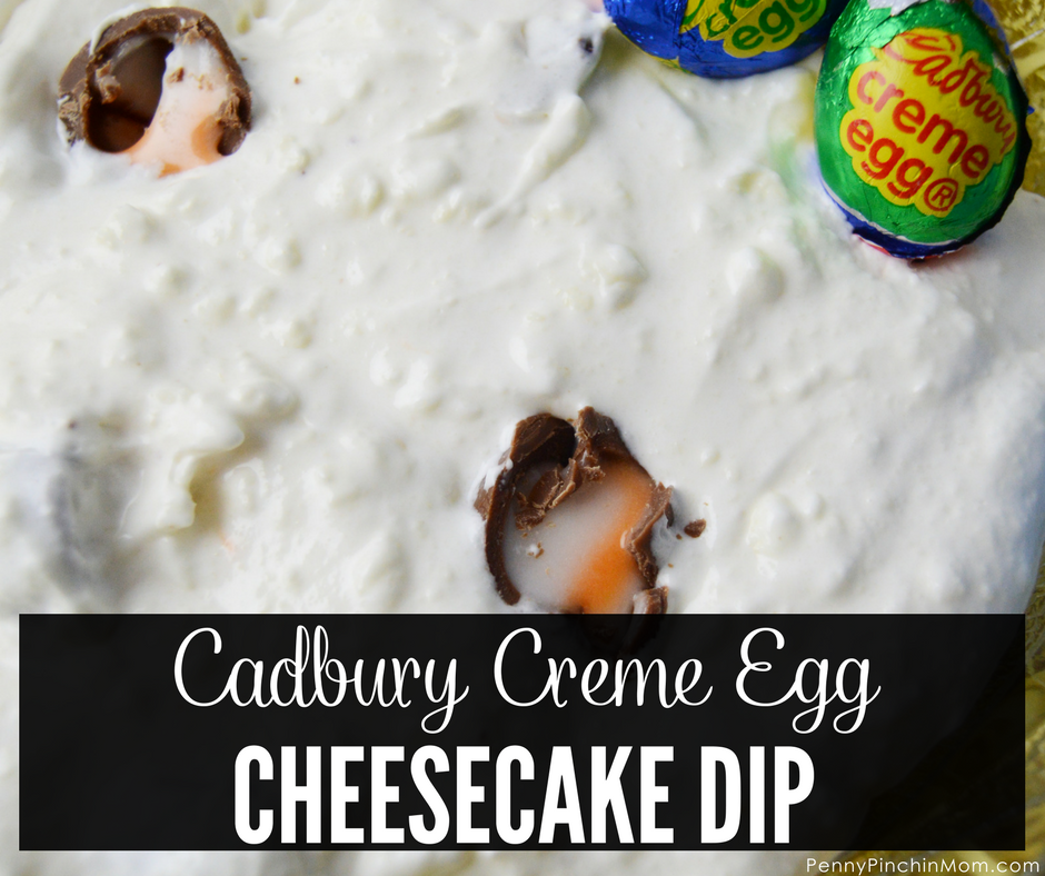 Cadbury Creme Egg Cheesecake Dip