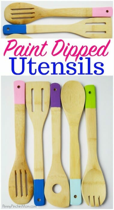 painted dipped utensils