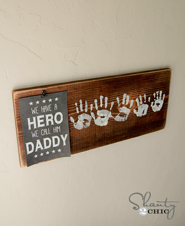Handprint Homemade Father's Day Gift Ideas