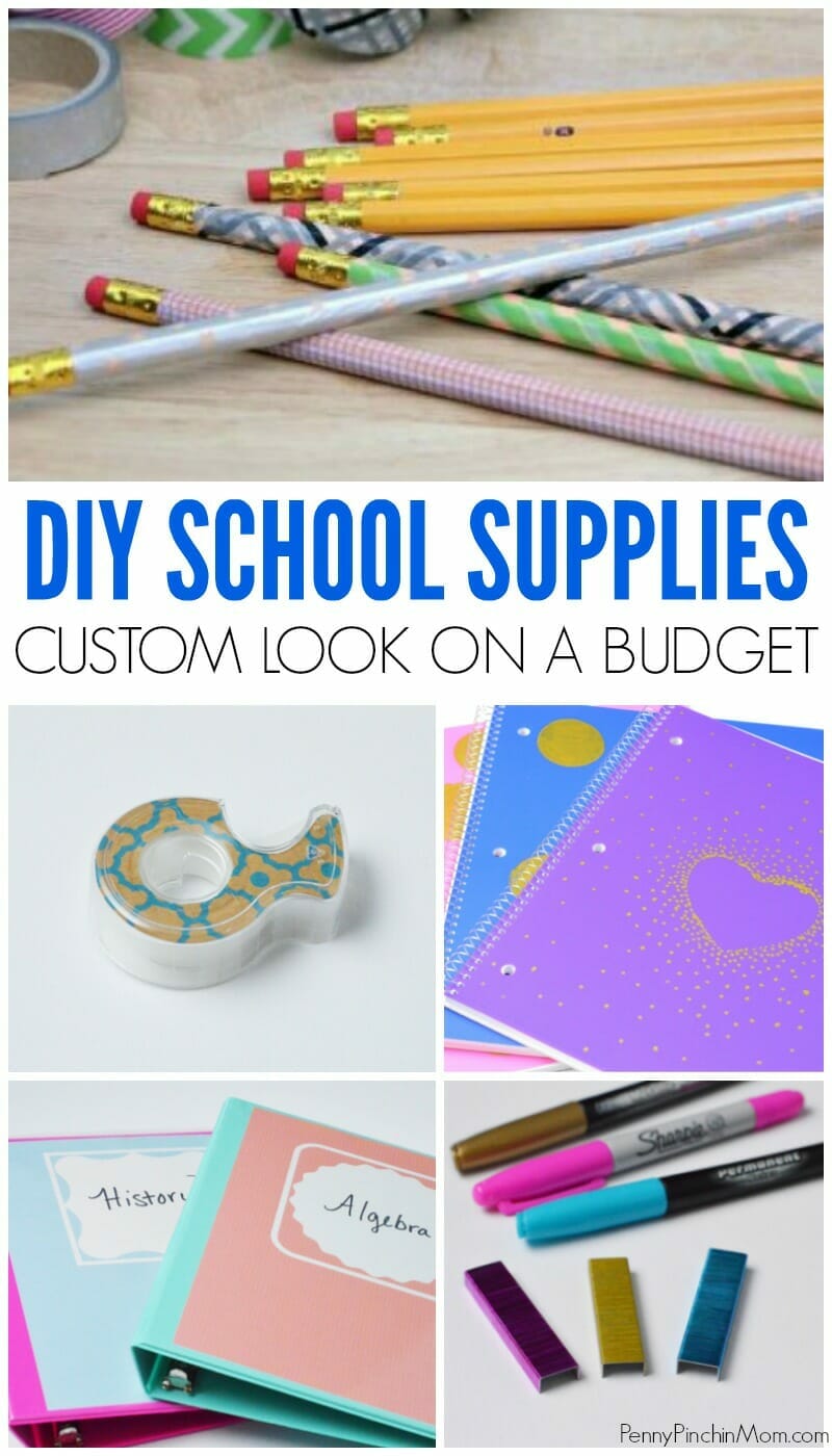 DIY school supplies for back to school