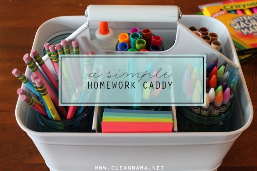 back to school organization ideas - homework caddy