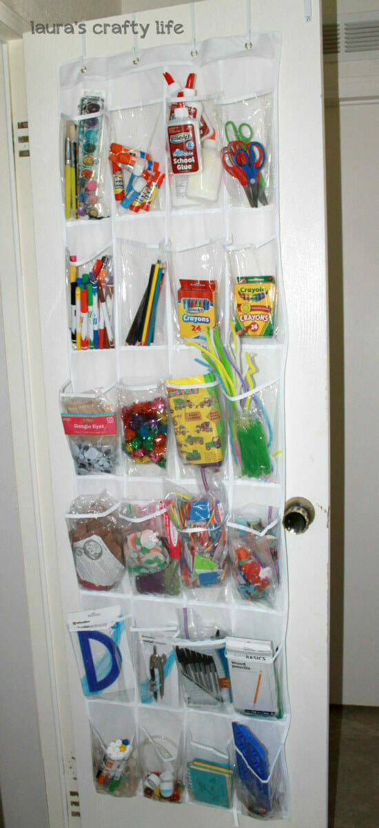 back to school organizing ideas - school supplies