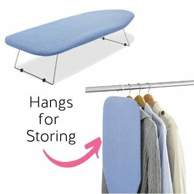 collapsable ironing board for organizing the laundry room