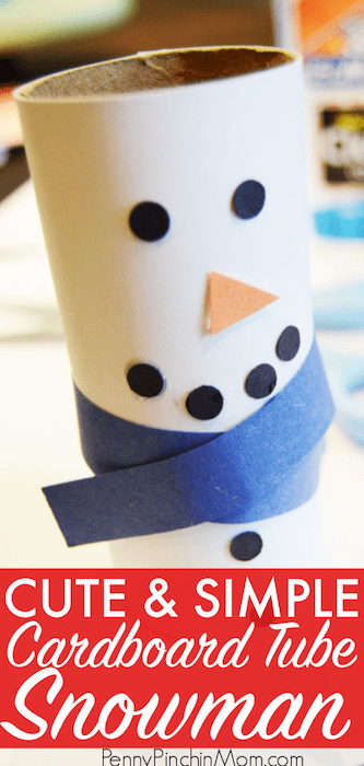 how to make a snowman from a cardboard tube