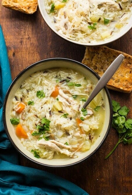 Chicken and Wild Rice instant pot soup