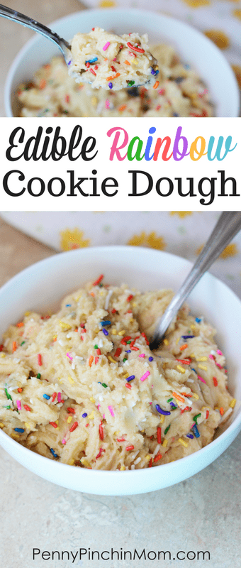 Edible Rainbow Cookie Dough