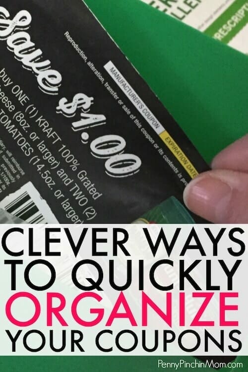 how to organize coupons