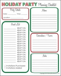 Holiday Party Planning Checklist