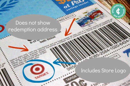 Target coupon sample with logo