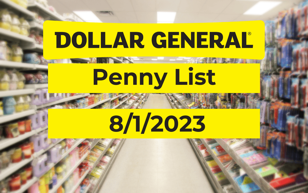 Dollar General Penny List August 1, 2023