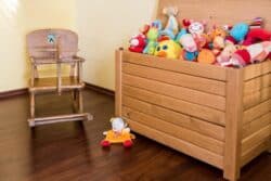 Toy box in child’s room