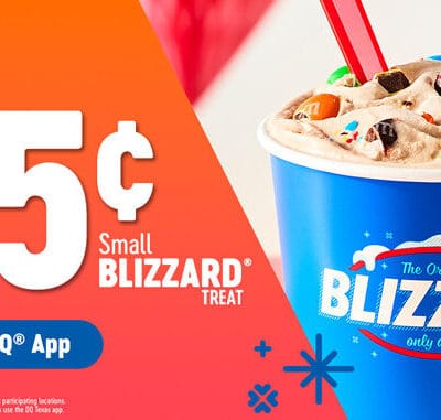 Dairy Queen Blizzards $.85 In September