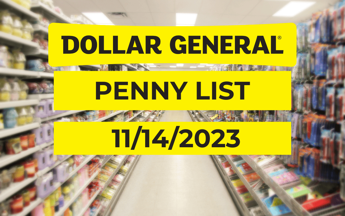 Dollar General Penny List - November 14, 2023