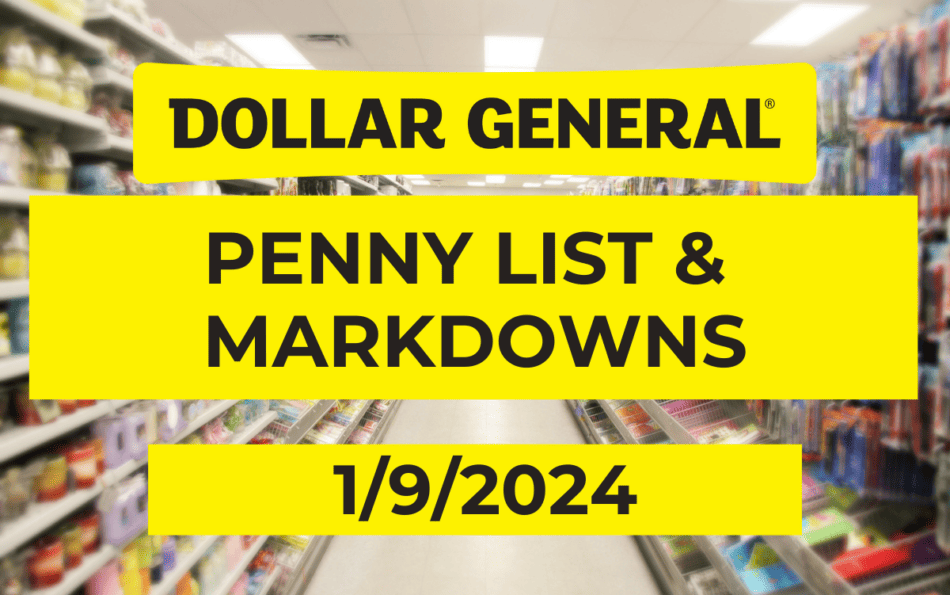 Dollar General Penny List 1-9-2024