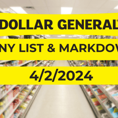 Dollar General Penny List & Markdowns | April 2, 2024