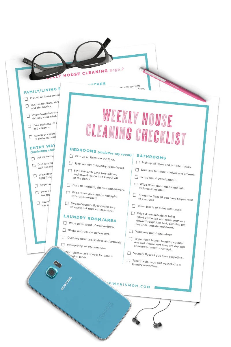 Weekly Cleaning Checklist Printable