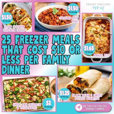25 Freezer Meals That Cost $10 or Less Per Family Dinner
