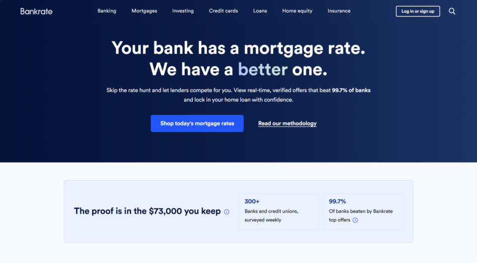 Bankrate website