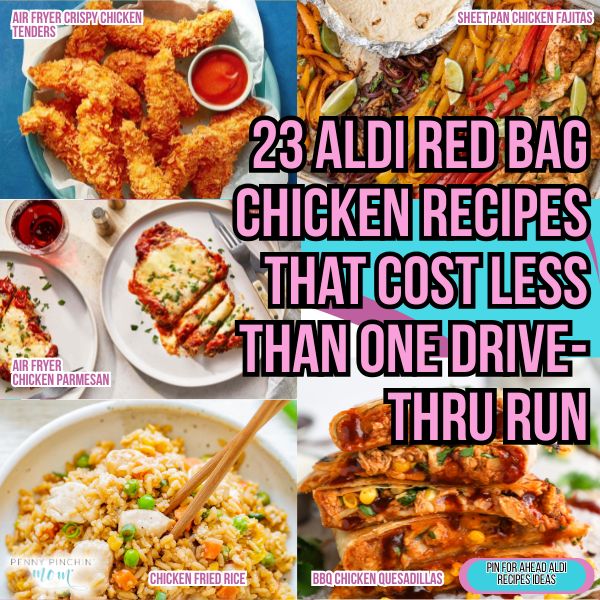 Frozen chicken breast recipes: 23 easy dinners with Aldi's red bag chicken plated and ready to serve affordably.