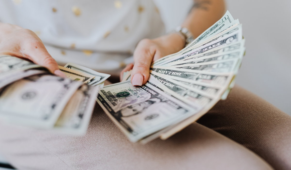 woman money