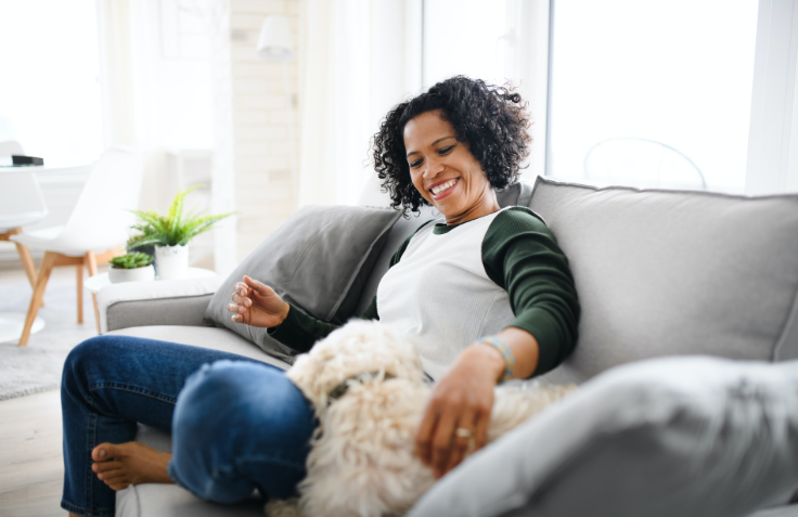 woman couch 