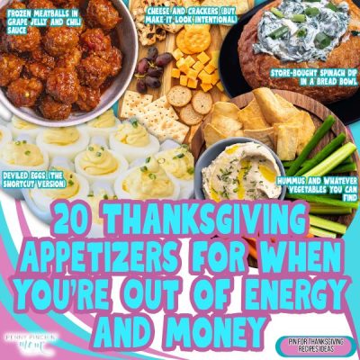 20 Thanksgiving Appetizers for When You’re Out of Energy and Money